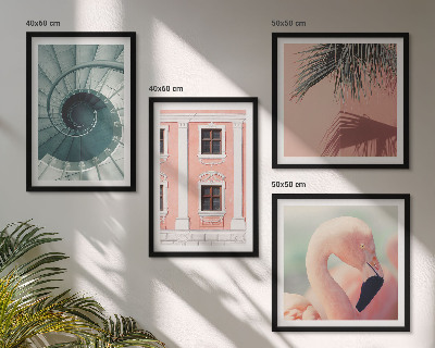 Mur de tableaux Motifs pastel architecturaux