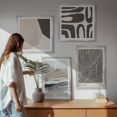 Polyptyque z cadres Motifs décoratifs bohèmes abstraits