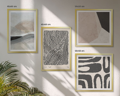Polyptyque z cadres Motifs décoratifs bohèmes abstraits