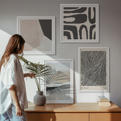 Polyptyque z cadres Motifs décoratifs bohèmes abstraits