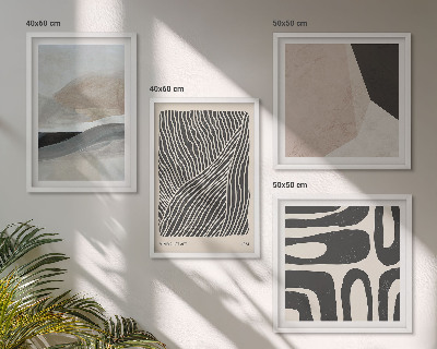Polyptyque z cadres Motifs décoratifs bohèmes abstraits