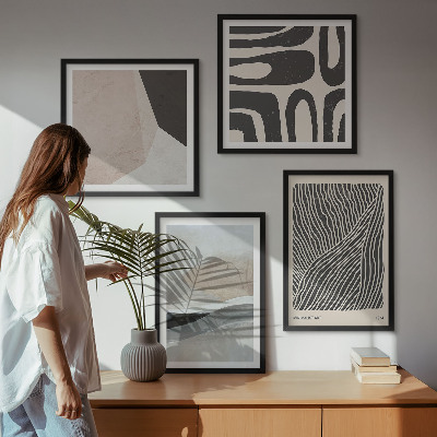 Polyptyque z cadres Motifs décoratifs bohèmes abstraits