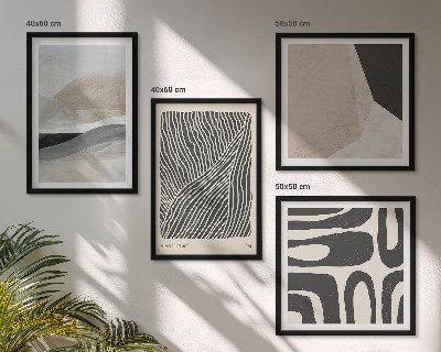 Polyptyque z cadres Motifs décoratifs bohèmes abstraits
