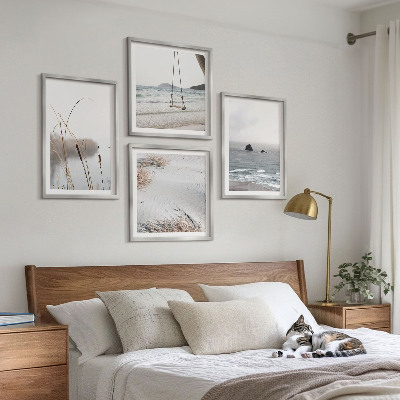 Mur de tableaux Végétation au bord de l'eau en été