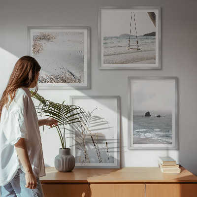 Mur de tableaux Végétation au bord de l'eau en été