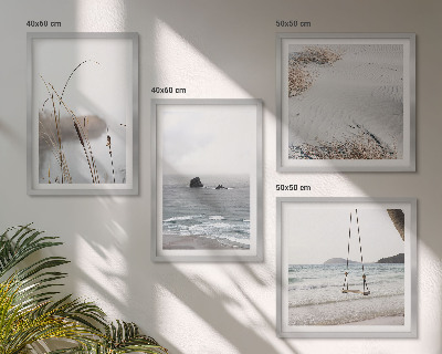 Mur de tableaux Végétation au bord de l'eau en été