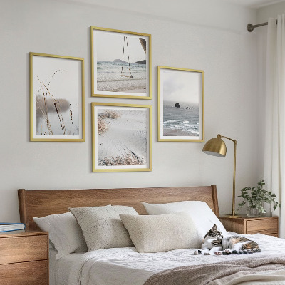 Mur de tableaux Végétation au bord de l'eau en été
