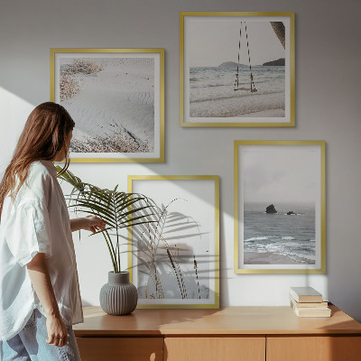 Mur de tableaux Végétation au bord de l'eau en été