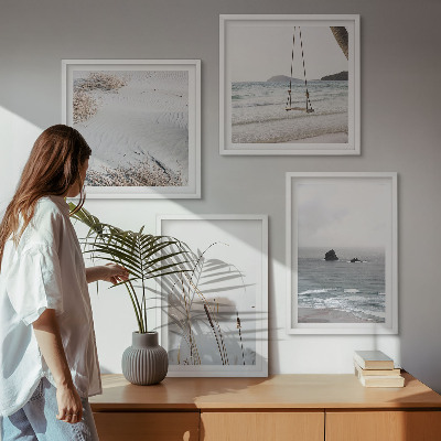 Mur de tableaux Végétation au bord de l'eau en été