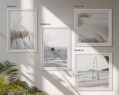 Mur de tableaux Végétation au bord de l'eau en été