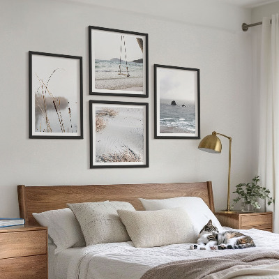Mur de tableaux Végétation au bord de l'eau en été