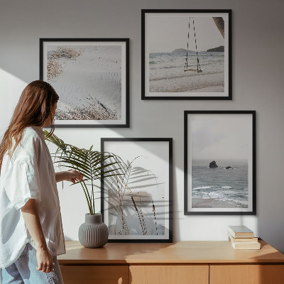 Mur de tableaux Végétation au bord de l'eau en été