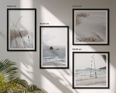 Mur de tableaux Végétation au bord de l'eau en été