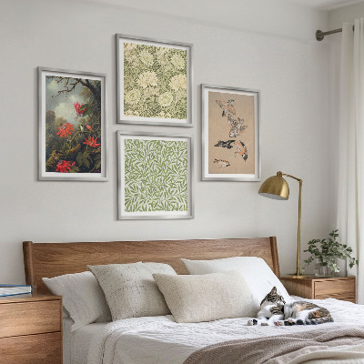 Mur de tableaux Fleurs et oiseaux dans leur environnement naturel