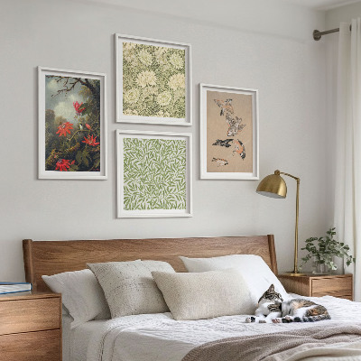 Mur de tableaux Fleurs et oiseaux dans leur environnement naturel