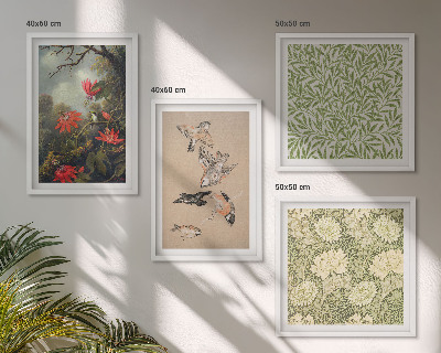 Mur de tableaux Fleurs et oiseaux dans leur environnement naturel