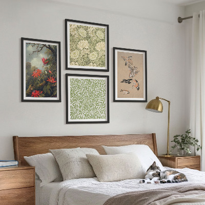 Mur de tableaux Fleurs et oiseaux dans leur environnement naturel