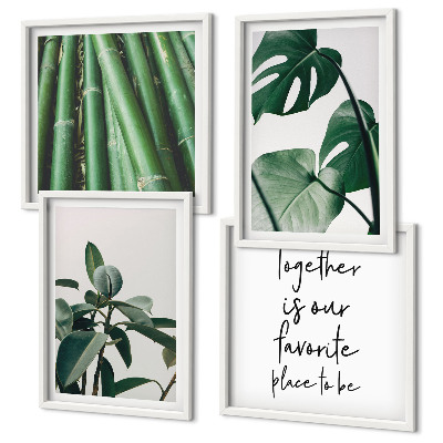 Mur de tableaux Feuilles de bambou