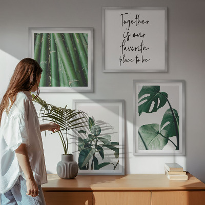 Mur de tableaux Feuilles de bambou