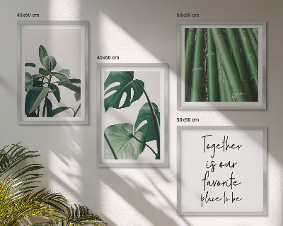 Mur de tableaux Feuilles de bambou