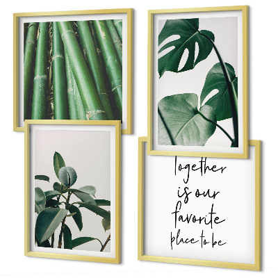 Mur de tableaux Feuilles de bambou