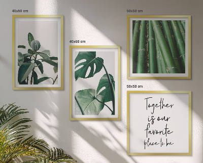 Mur de tableaux Feuilles de bambou