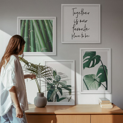 Mur de tableaux Feuilles de bambou