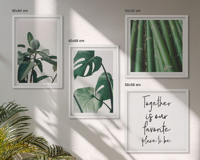 Mur de tableaux Feuilles de bambou