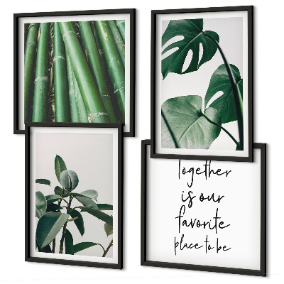 Mur de tableaux Feuilles de bambou