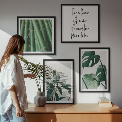Mur de tableaux Feuilles de bambou
