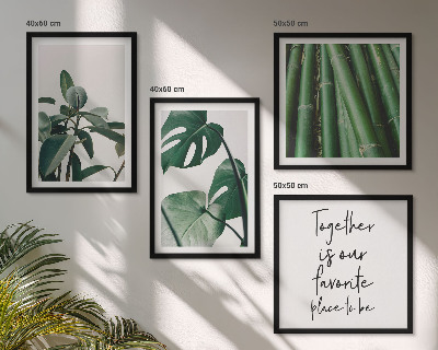 Mur de tableaux Feuilles de bambou