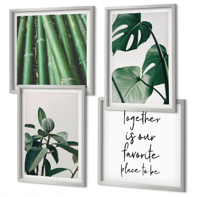 Mur de tableaux Feuilles de bambou