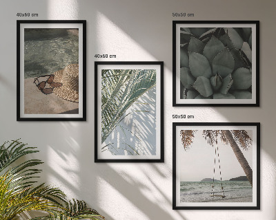 Polyptyque z cadres Plantes tropicales pour les vacances