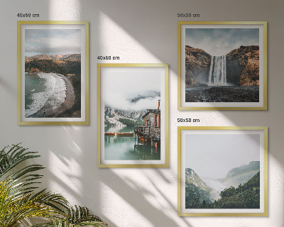 Mur de tableaux Plages de montagne, nuages, eau