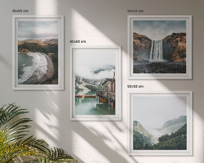 Mur de tableaux Plages de montagne, nuages, eau