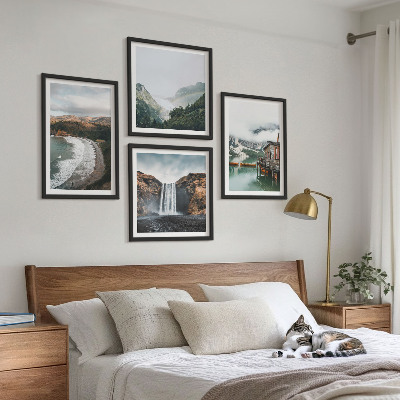 Mur de tableaux Plages de montagne, nuages, eau