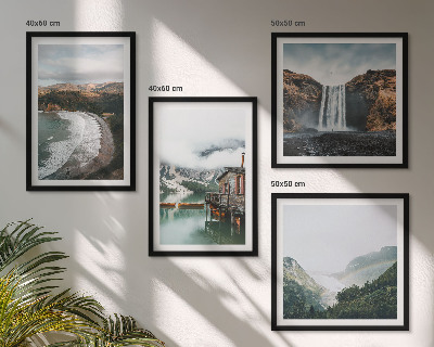 Mur de tableaux Plages de montagne, nuages, eau