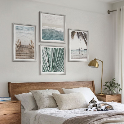 Ensemble de 4 tableaux Vacances tropicales