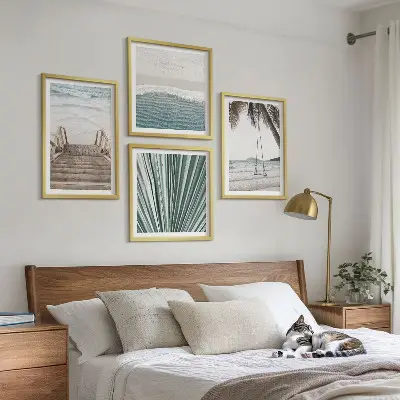 Vacances tropicales ensemble de 4 tableaux