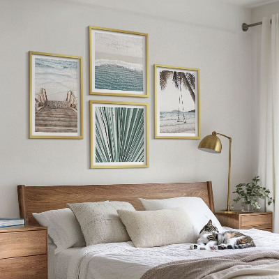 Ensemble de 4 tableaux Vacances tropicales