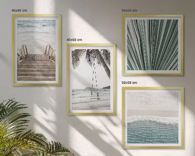 Vacances tropicales ensemble de 4 tableaux