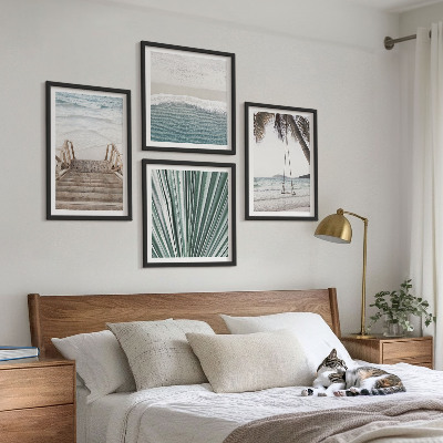 Ensemble de 4 tableaux Vacances tropicales