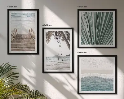 Vacances tropicales ensemble de 4 tableaux