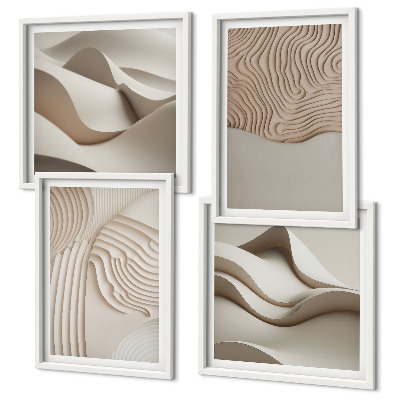 Mur de tableaux Vagues abstraites sur le sable