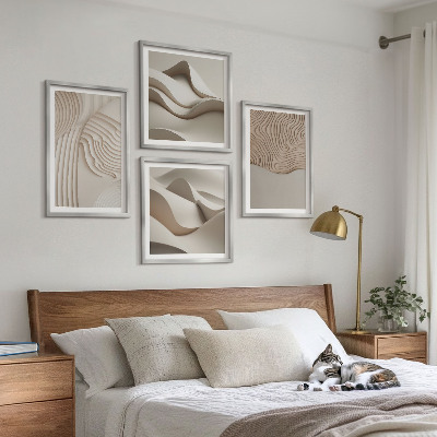 Mur de tableaux Vagues abstraites sur le sable