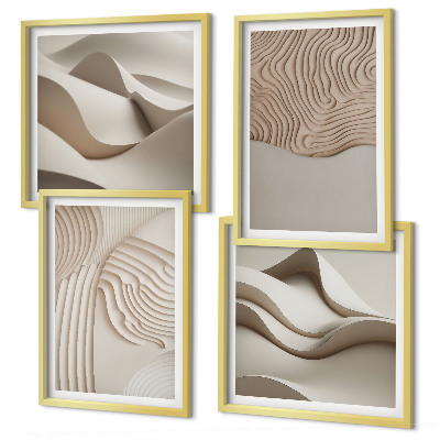 Mur de tableaux Vagues abstraites sur le sable