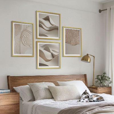 Mur de tableaux Vagues abstraites sur le sable
