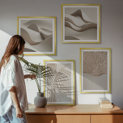 Mur de tableaux Vagues abstraites sur le sable