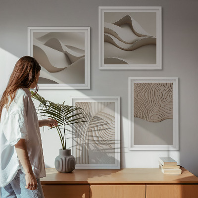 Mur de tableaux Vagues abstraites sur le sable