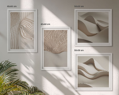 Mur de tableaux Vagues abstraites sur le sable